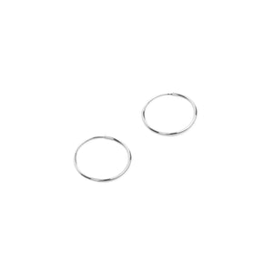 14K Endless Hoop Earring White Gold - Small