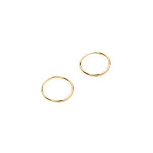 14K Endless Hoop Earring Gold - Small