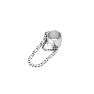 BOLD KNUCKLE RING WITH CHAIN