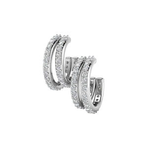 Diamond Double Hoop Earring