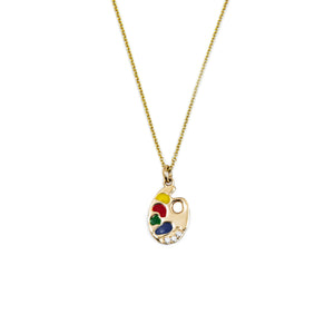 Painters Palette Pendant Necklace