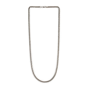 5mm Miami Curb Chain Rhodium Finish Necklace