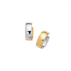 14K Gold Reversible Huggie Earring